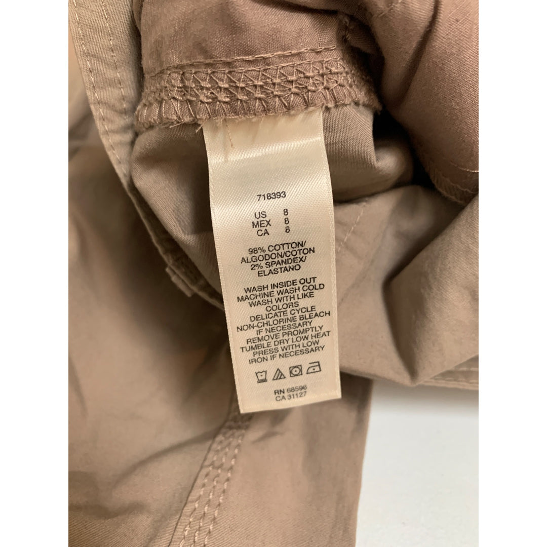 DKNY Jeans Womens Beige Capri Pants With Tie Hem - Size 6