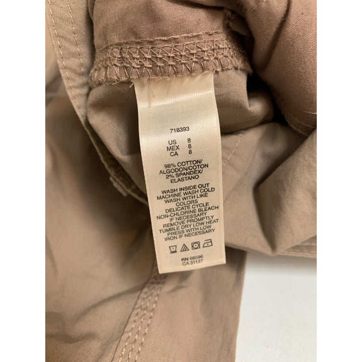 DKNY Jeans Womens Beige Capri Pants With Tie Hem - Size 6