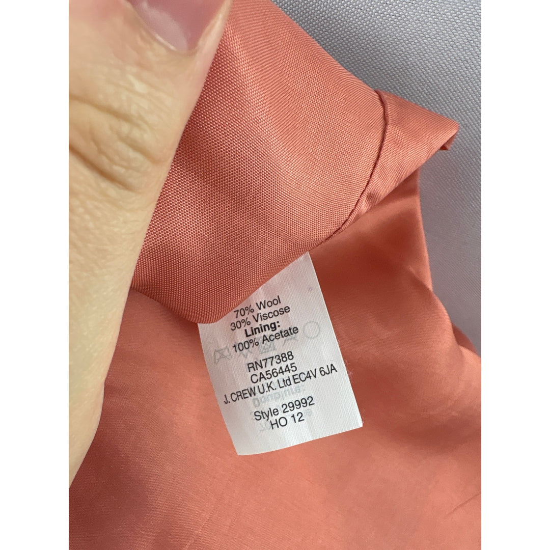 Women’s J.Crew Size 4 Bright Reddish Orange Tweed Mini Skirt