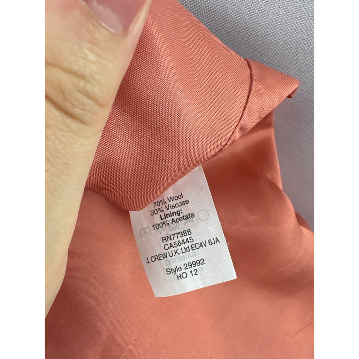 Women’s J.Crew Size 4 Bright Reddish Orange Tweed Mini Skirt