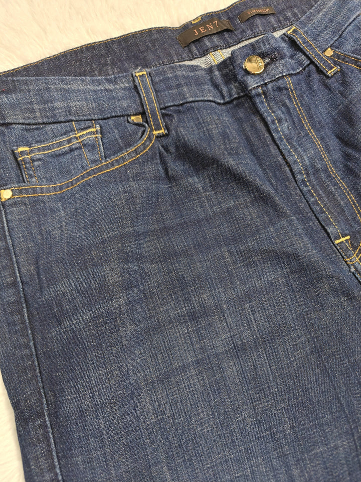 JEN7 By 7 For All Mankind Womens Slim Bootcut Jeans Dark Blue Size 14