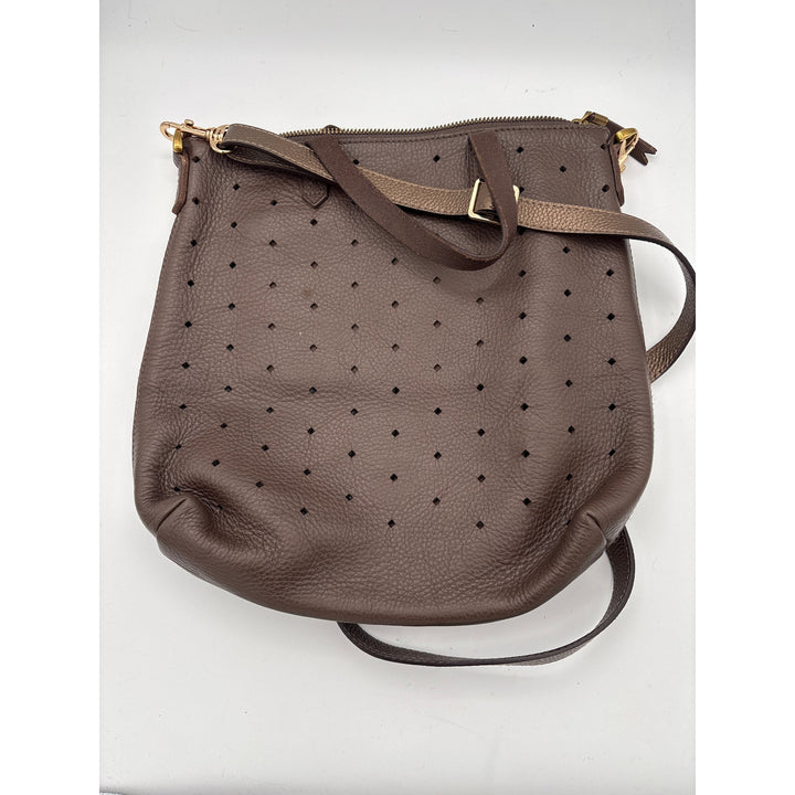 Women’s Madewell Chocolate Brown Crossbody Bag w/ Diamond Cutouts