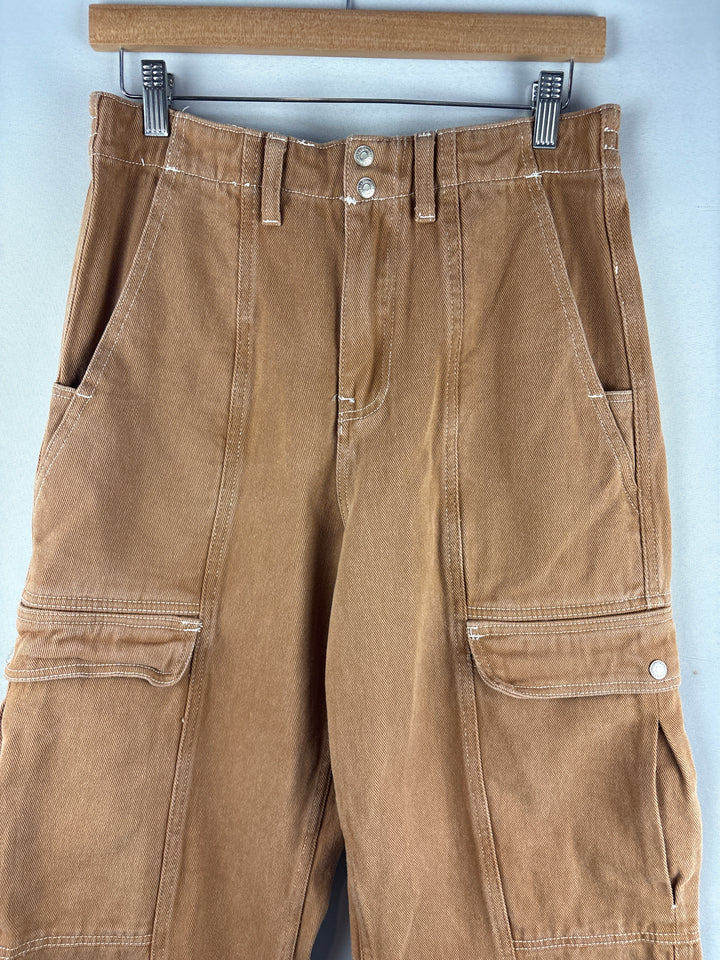 Women’s Signature 8 Large Brown Wide Leg Cargo Jeans