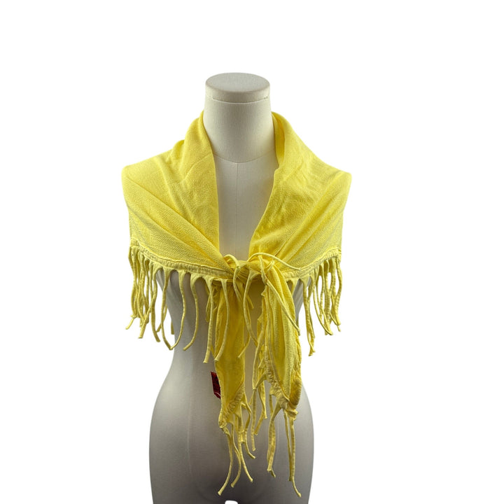Women’s Oh My Gauze! Butter Yellow Fringed Scarf/Shawl