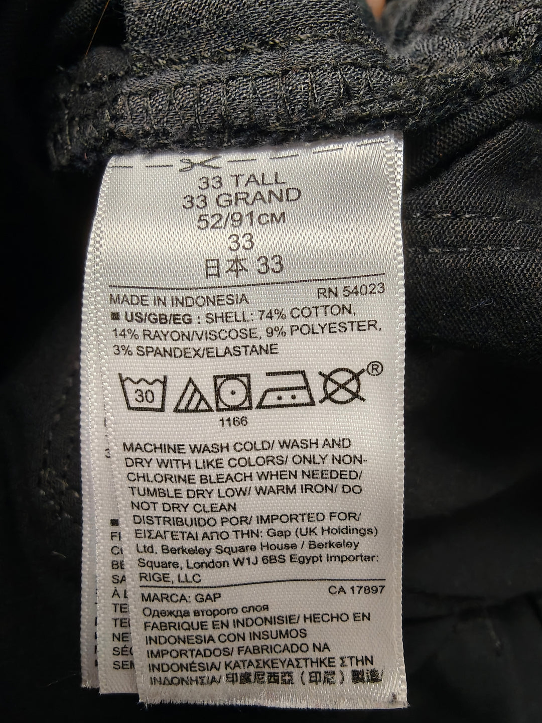 Womens Gap True Skinny Ankle Jeans Classic Black Size 33 Tall
