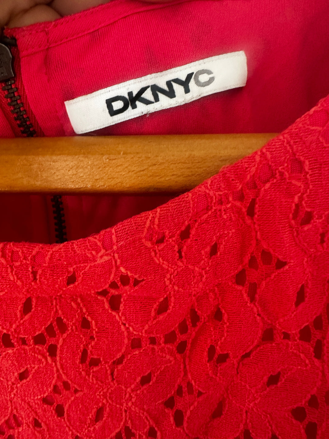 DKNYC Coral Pink Floral Lace Ruched Bodycon Cocktail Dress