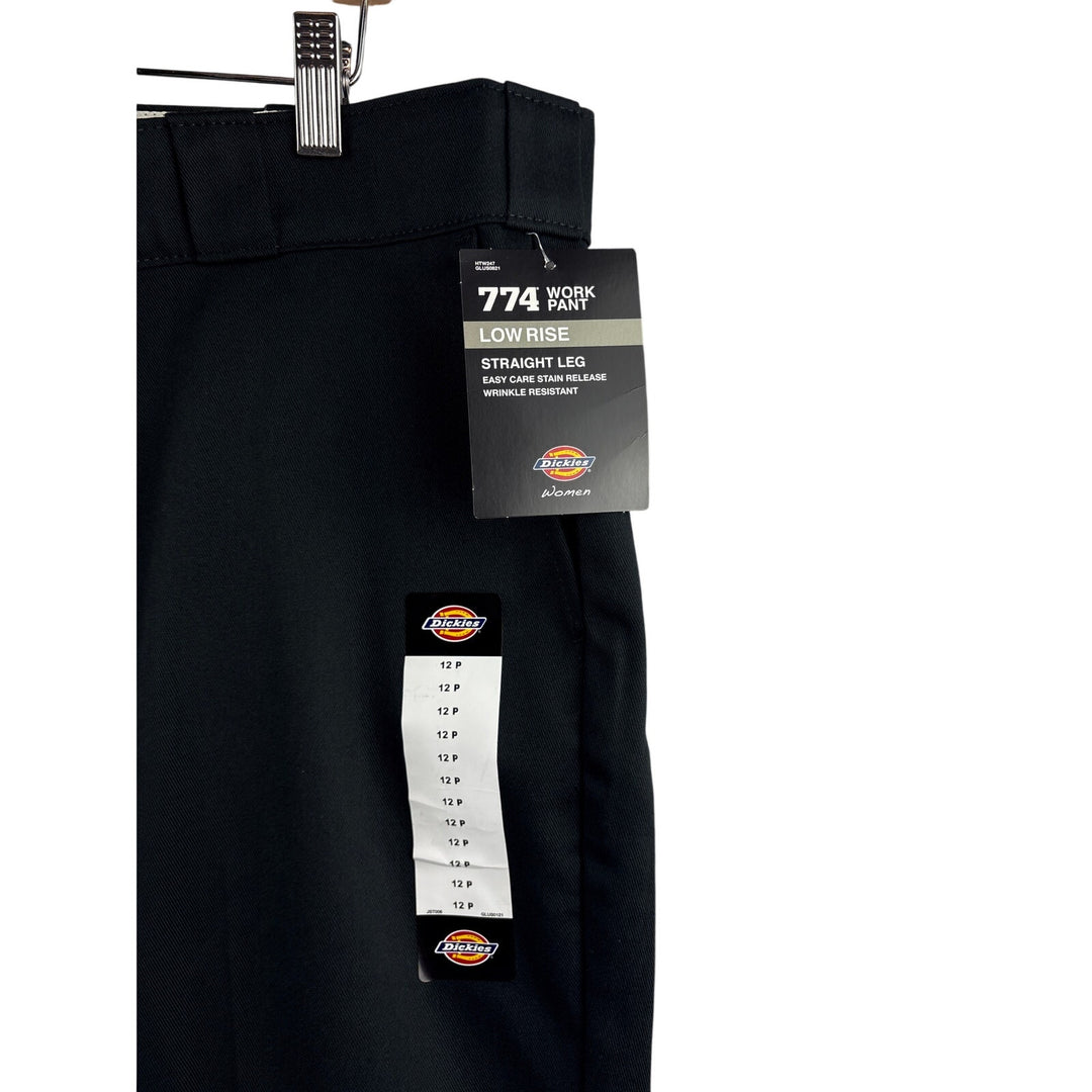 Women’s Dickies Size 12P Black Lowrise Straight Leg Pants