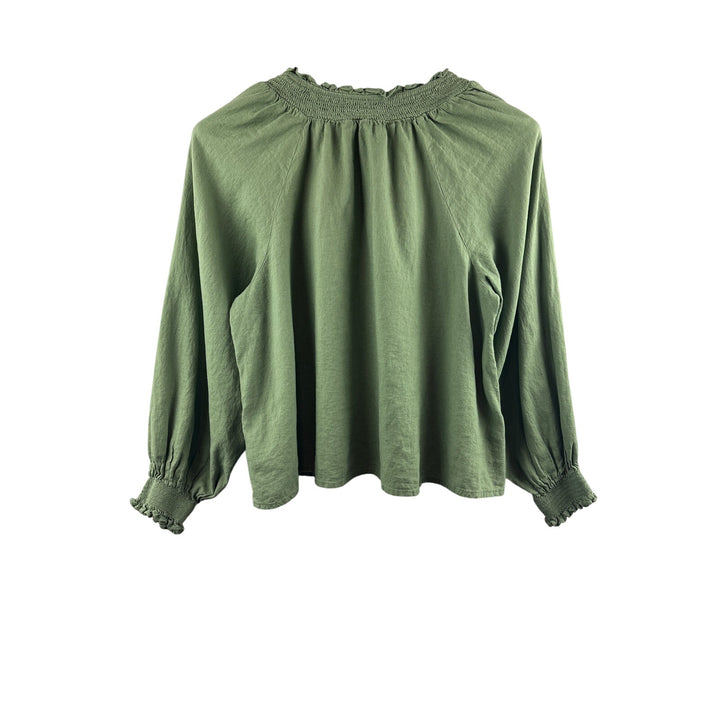 Women’s Old Navy Forest Green Long Sleeve Blouse