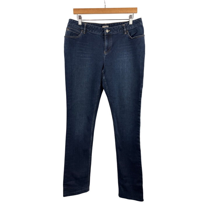 Women’s J.Jill Size 10 Dark Wash Blue Skinny Jeans
