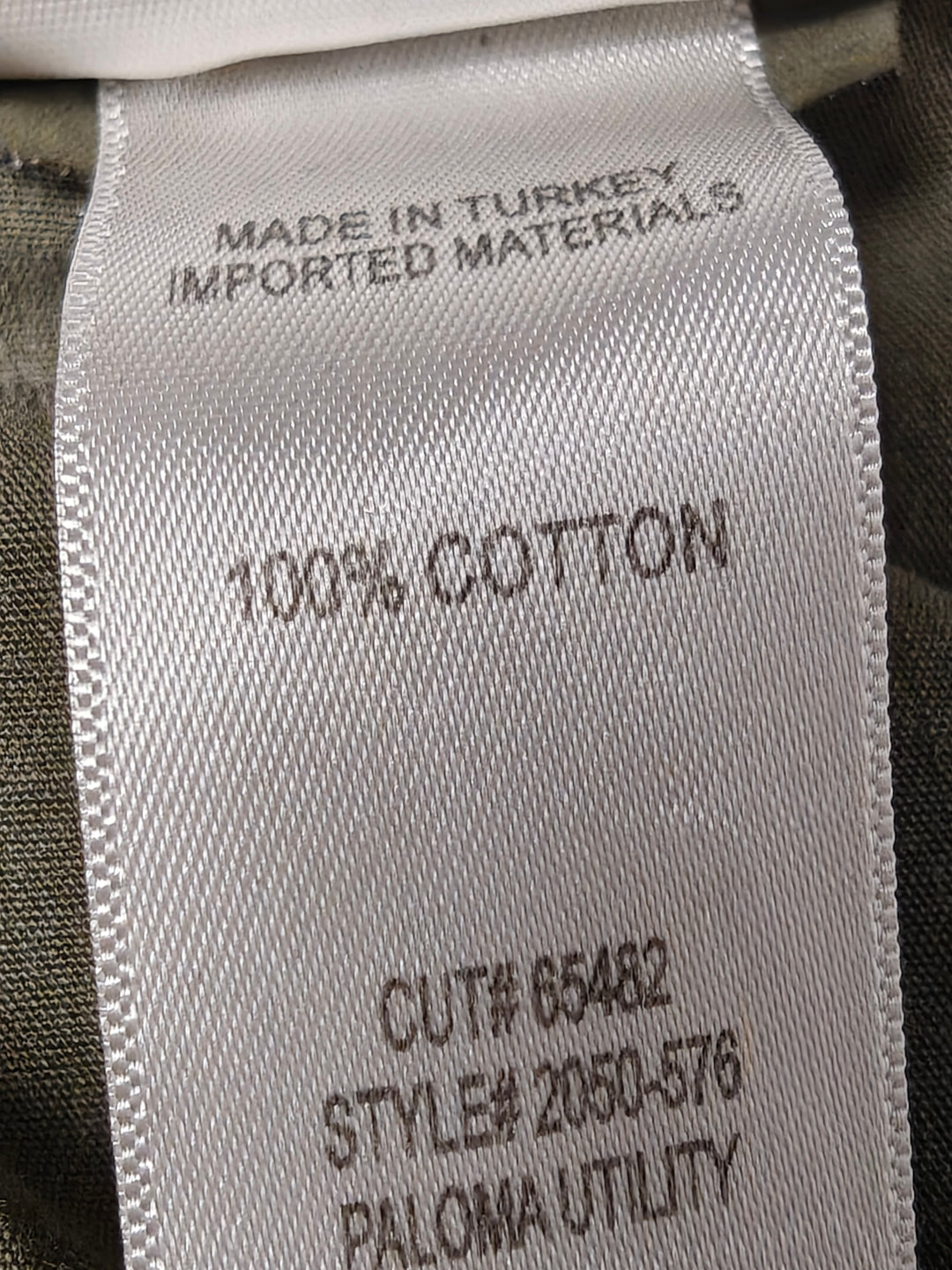 Citizens Of Humanity Womens Wide Leg Olive Green Cotton Pants Size 32