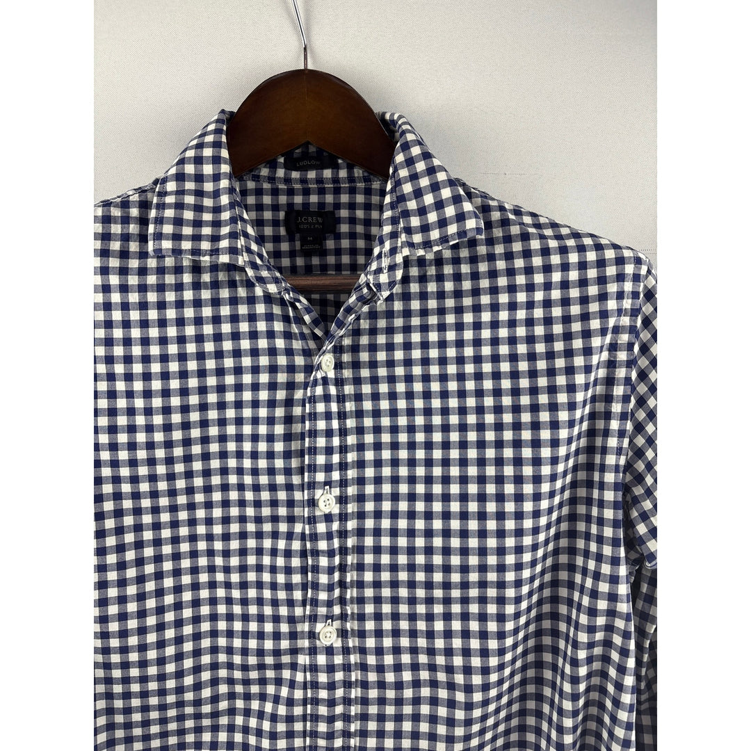 Men’s J.Crew Medium Blue & White Gingham Button Up