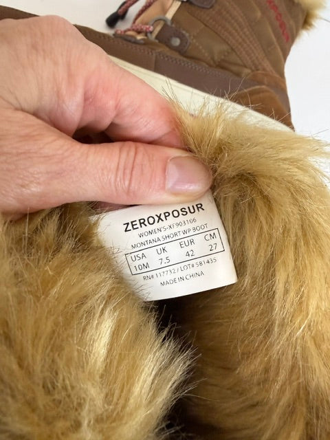 ZeroXposur Montana Short Waterproof Boots Toffee Leather Sz10