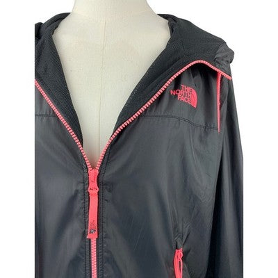 Women's The North Face Black & Pink Windbreaker Jacket - Size S