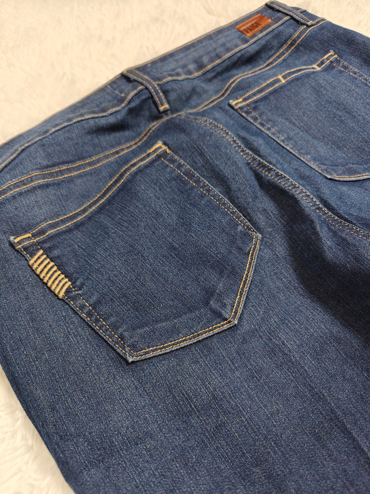 Paige Lou Lou Premium Medium Blue Flare Jeans Size 32