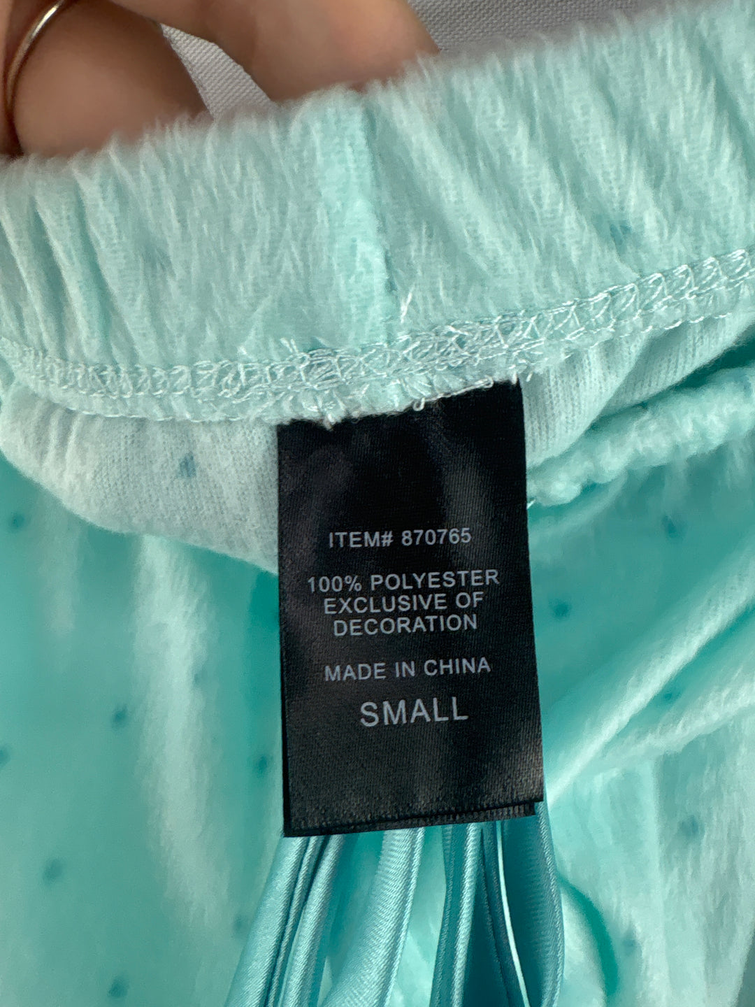 Women’s Aria Collection Small Seafoam Fuzzy Polka Dot PJS