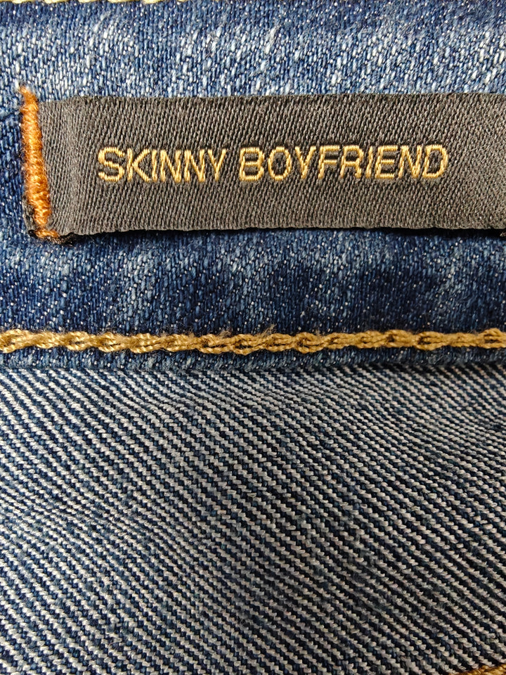 Womens JAG Jeans Skinny Boyfriend Blue Denim Size 14 NWT Medium Wash