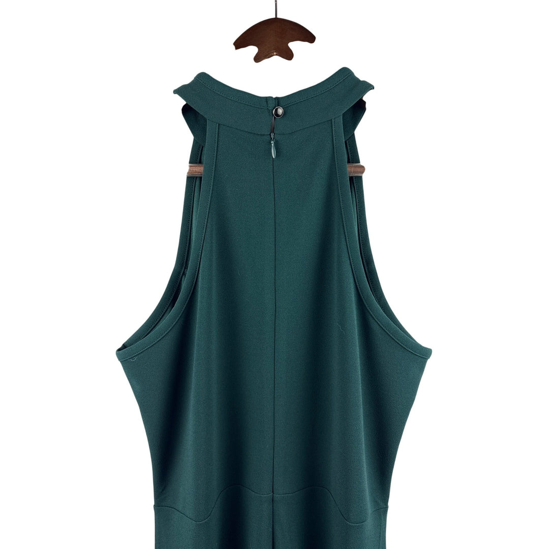 Women’s Mushare Large Dark Green Sleeveless Evening Dress