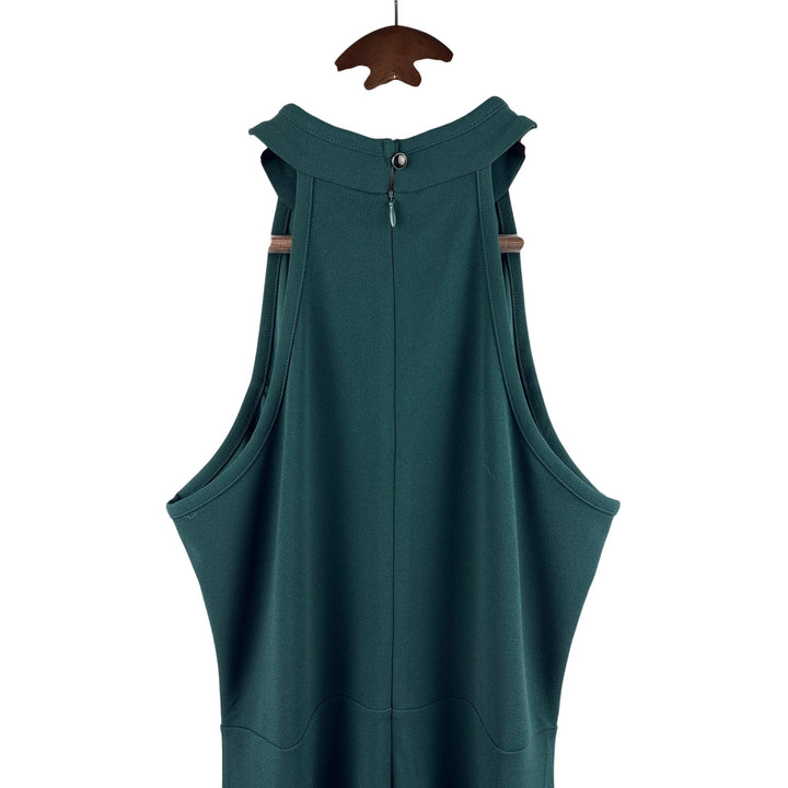 Women’s Mushare Large Dark Green Sleeveless Evening Dress