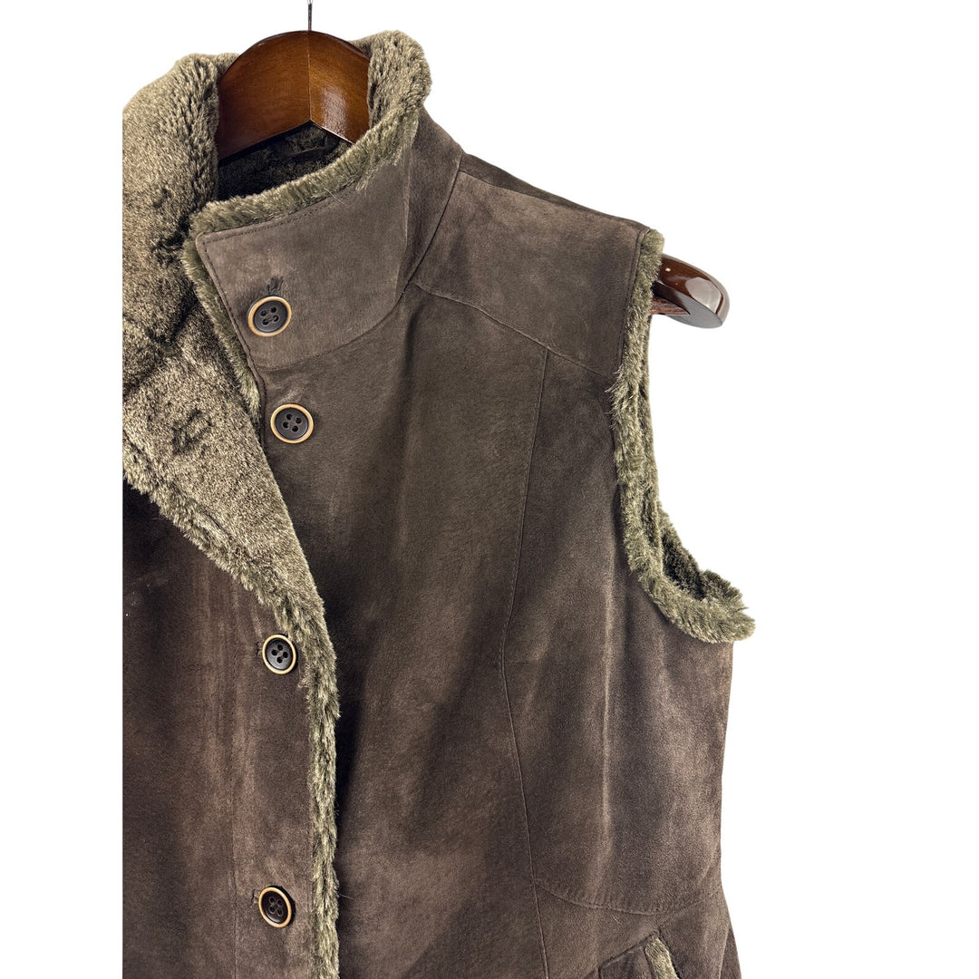 Women’s Seattle Suede Eddie Bauer Medium Brown Suede Vest