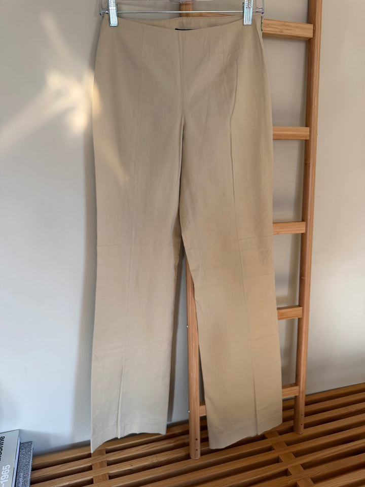 Theory Beige Straight Leg Pants Size 2