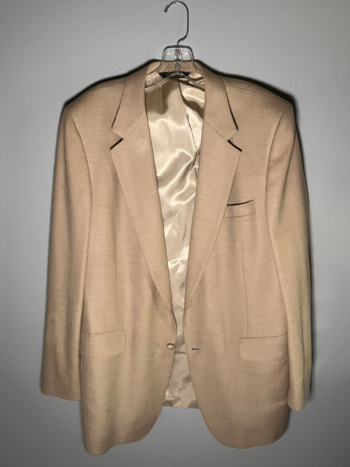Vintage Men's Tan All Pure Wool Suit Jacket Size XL
