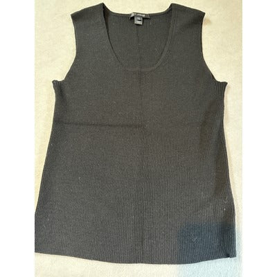 Women’s St John Wool Blend Tank Top Navy Blue Size M