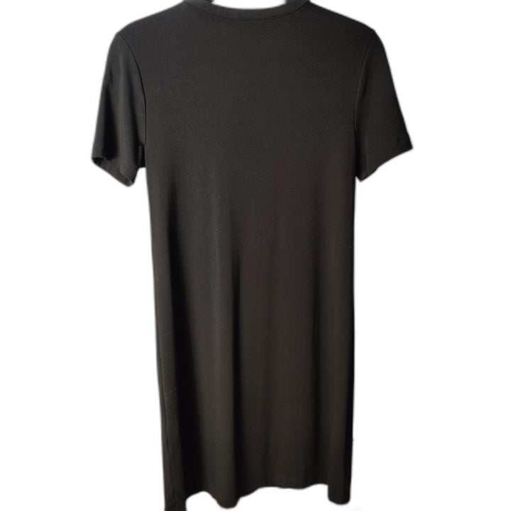 White House Black Market Lace-Up Black T-Shirt Dress – Size XS