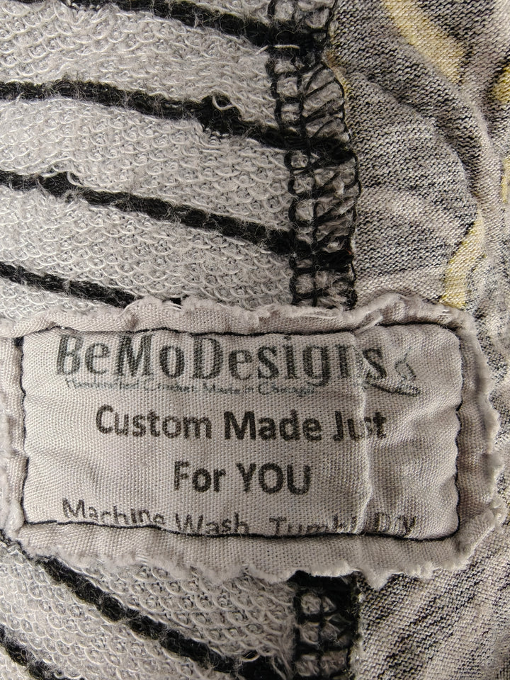 Womens BeMo Designs Harem Pants Gray Black Yellow Custom