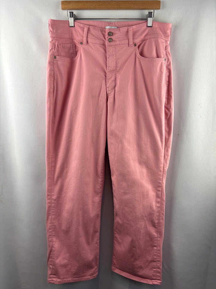 Women’s NYDJ Size 14W Bubblegum Pink Straight Leg Pants