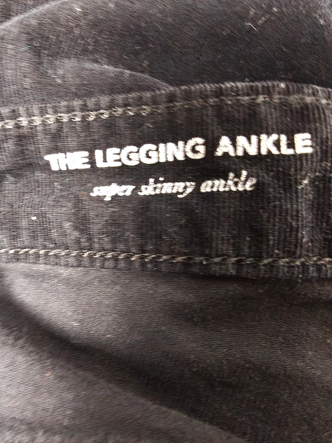 Women AG Adriano Goldschmied Legging Ankle Corduroy Black Size 28R