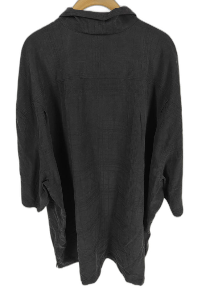 Mens Tommy Bahama Silk Button Up Shirt Black 3XL