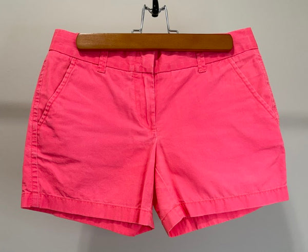 J.Crew Women’s Broken‑In Chino Shorts – Vibrant Pink, 100% Cotton, Sz2