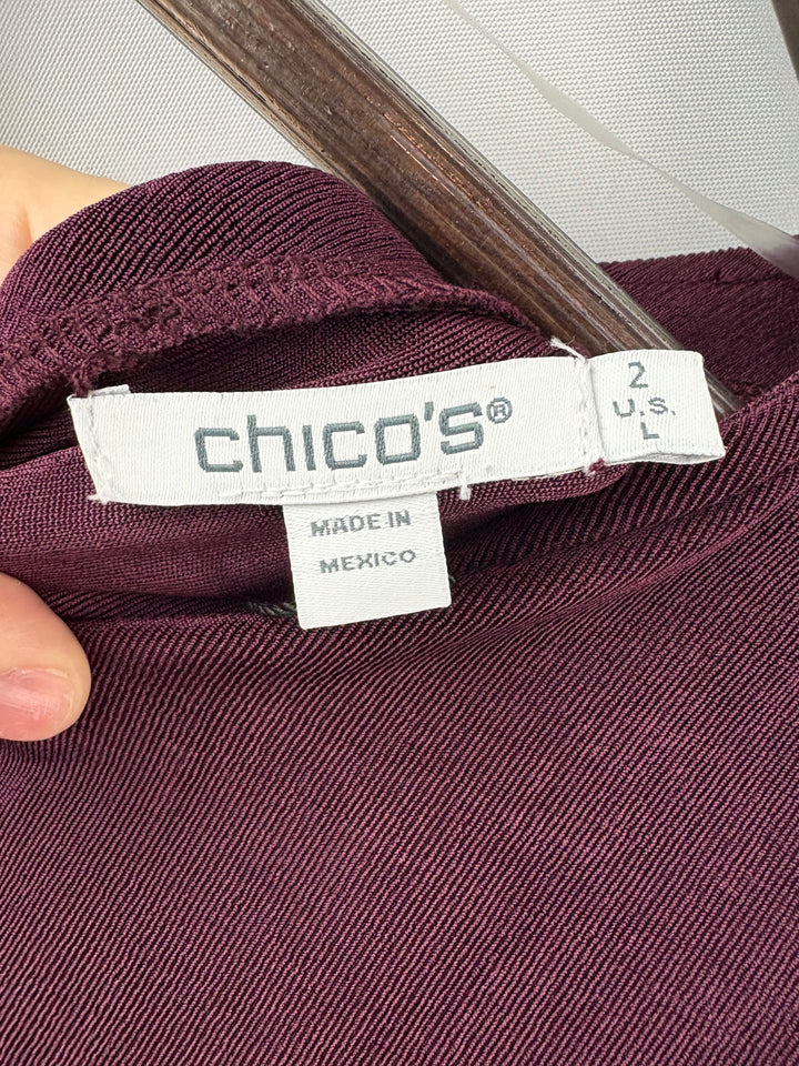 Women’s Chico’s Large Burgundy Tank Blouse