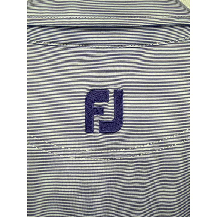 Men’s FootJoy XL Purple & White Pinstriped Golf Shirt