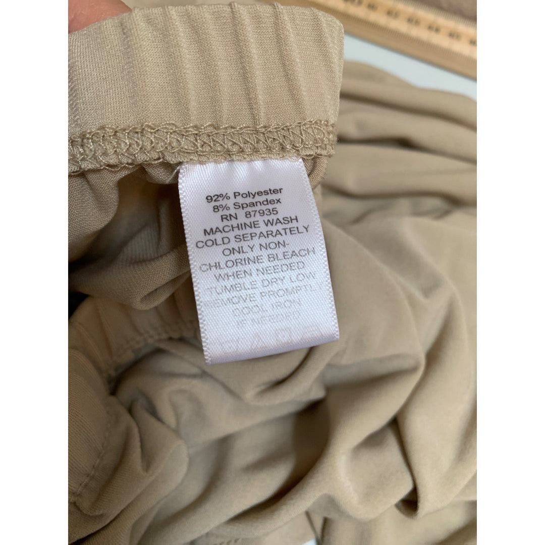 Susan Graver Beige Flared Hem Skirt XXS