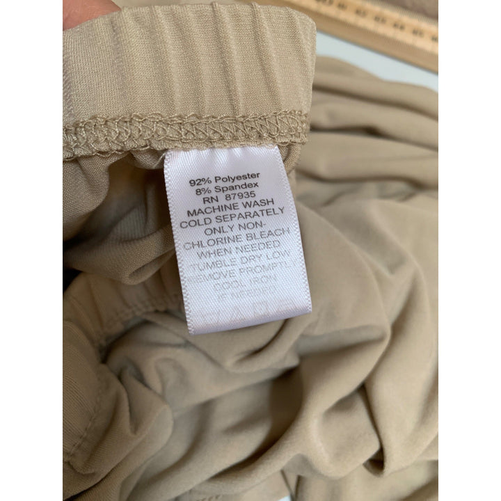Susan Graver Beige Flared Hem Skirt XXS