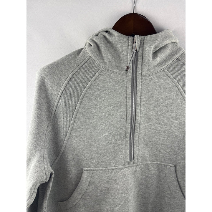 Women’s LuluLemon M/L Light Gray Oversized Half-Zip Hoodie