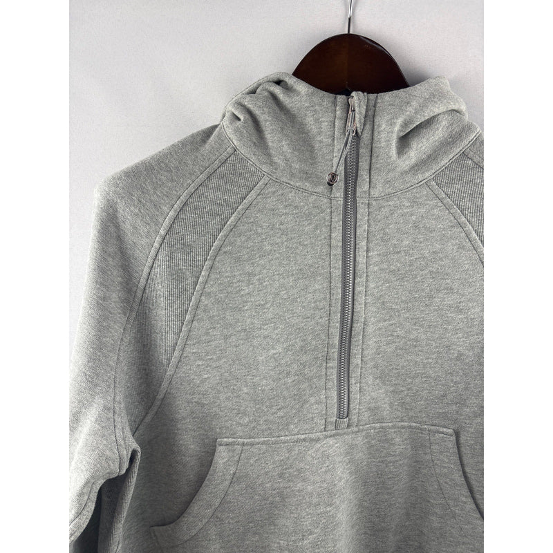 Women’s LuluLemon M/L Light Gray Oversized Half-Zip Hoodie