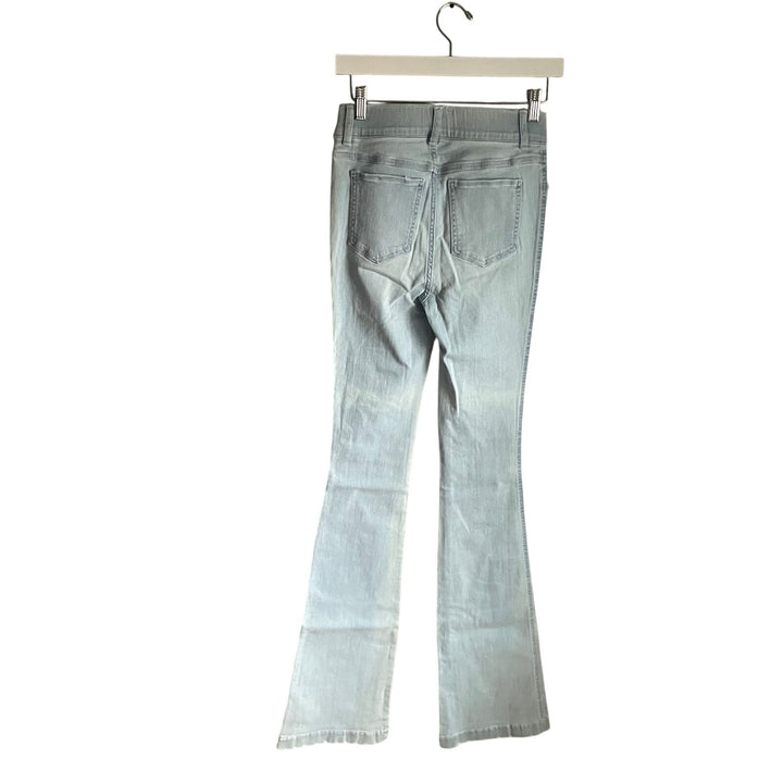 Spanx NWT Bootcut Light Wash Light blue Stretch Pull on Flare Jeans size XS Tall
