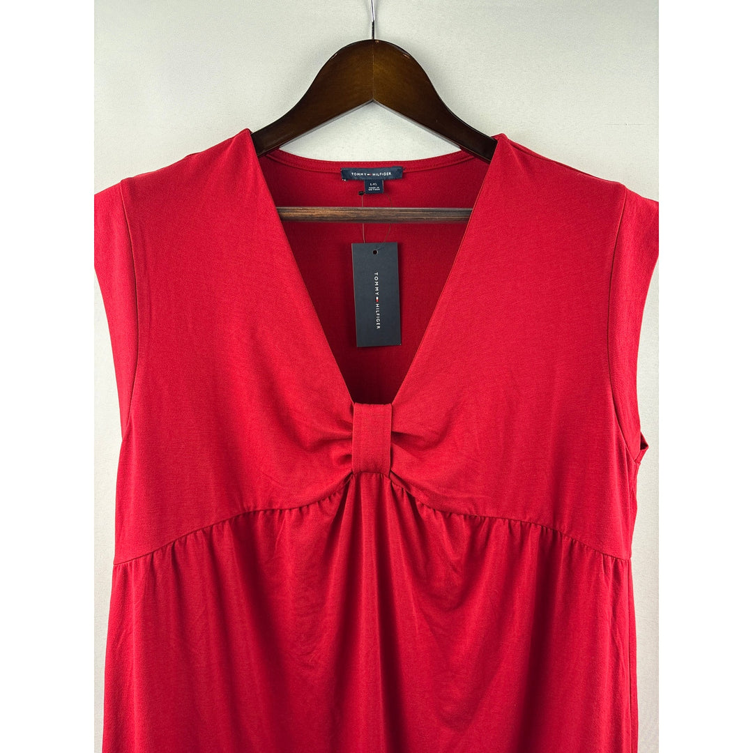 Women’s Tommy Hilfiger Large Cherry Red Sleeveless Midi Dress