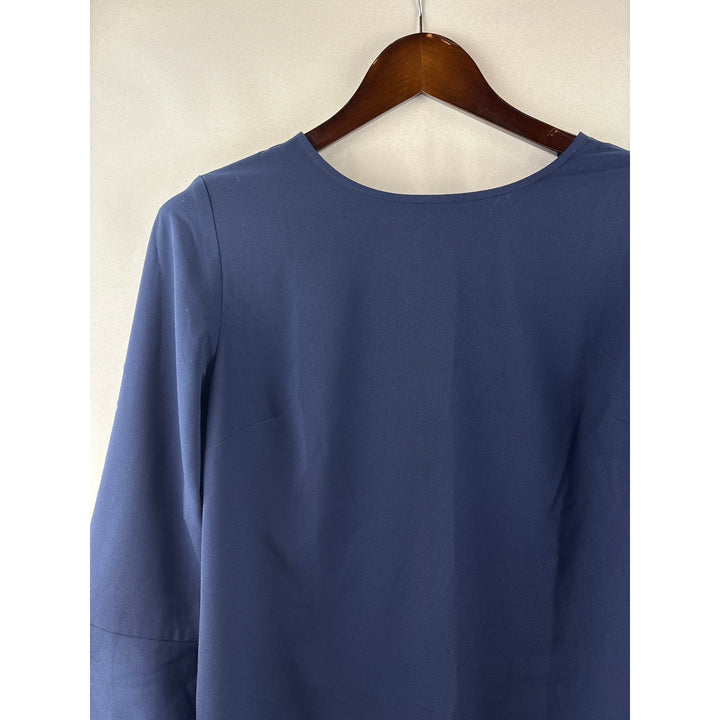 Women’s Tommy Hilfiger Medium Navy 3/4 Sleeve Crewneck Blouse