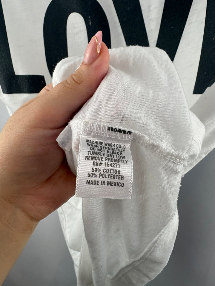 Women’s Teegrams XS White w/ Love Graphic Tee