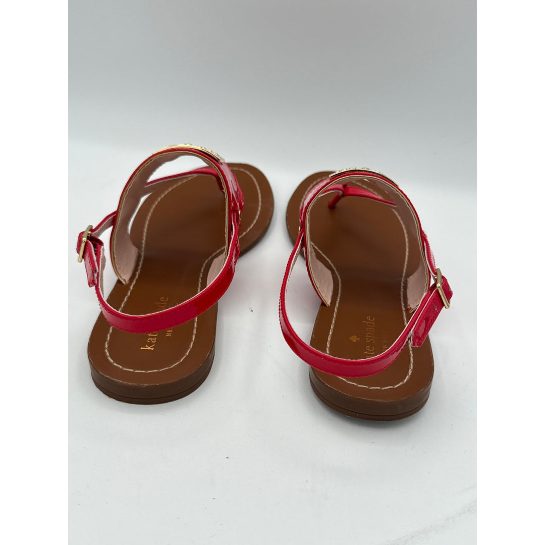 Women’s Kate Spade New York Cassandra Thong Flat Sandals Beautiful Bold Red Sz 7 1/2M