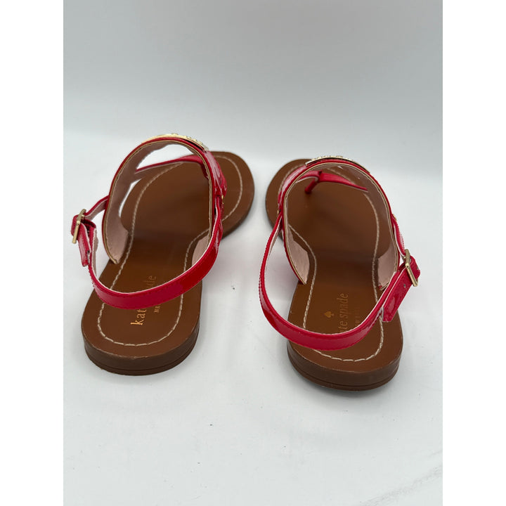 Women’s Kate Spade New York Cassandra Thong Flat Sandals Beautiful Bold Red Sz 7 1/2M