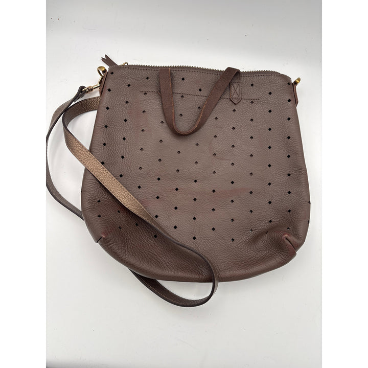 Women’s Madewell Chocolate Brown Crossbody Bag w/ Diamond Cutouts