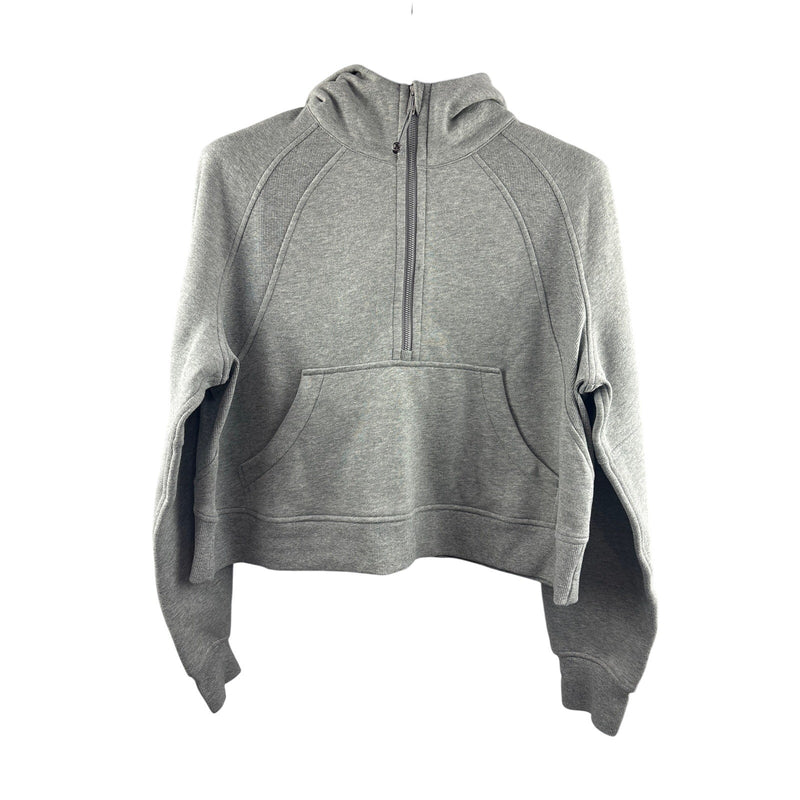 Women’s LuluLemon M/L Light Gray Oversized Half-Zip Hoodie