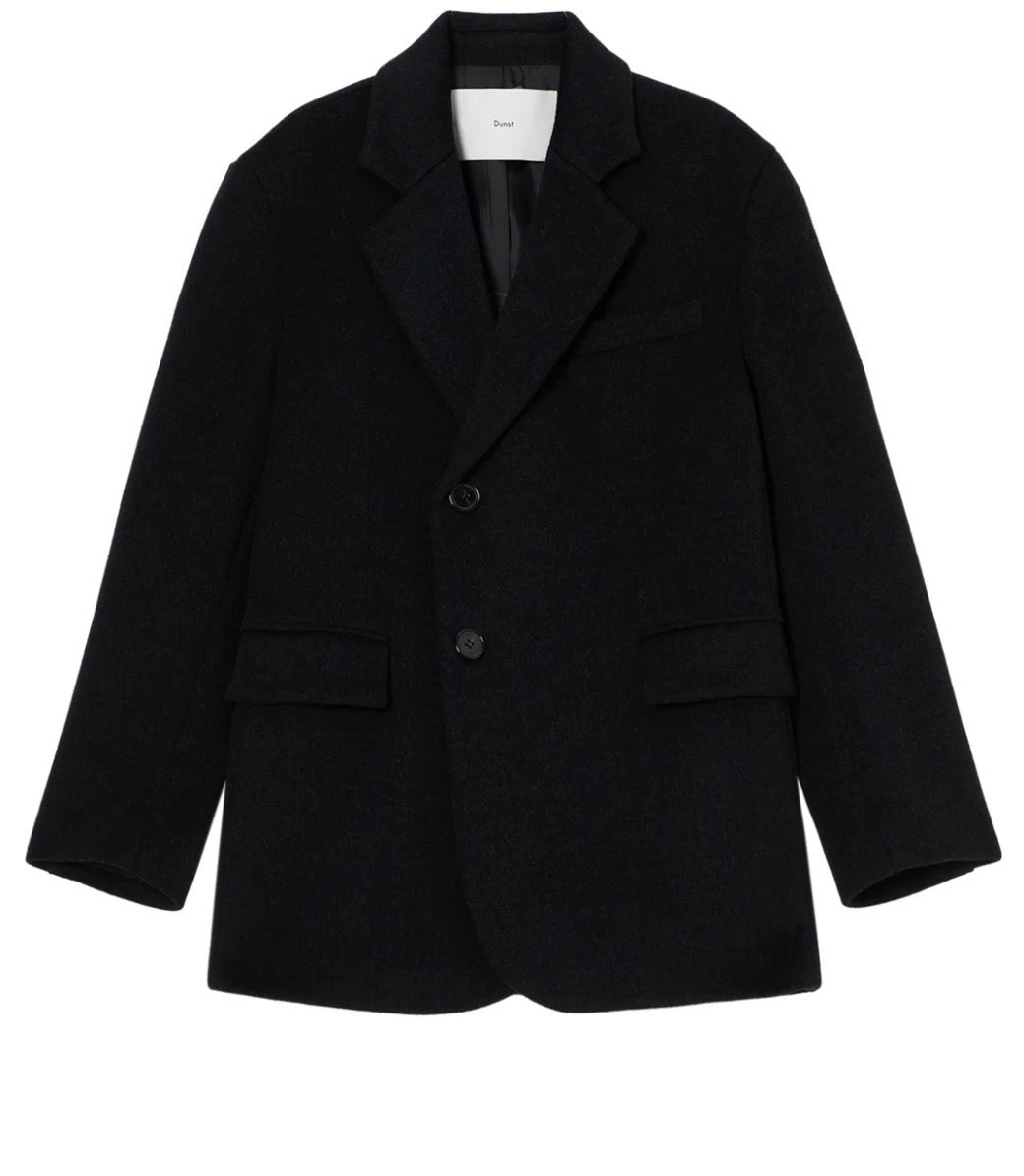 Unisex Dunst Small Black Layered Wool Blazer
