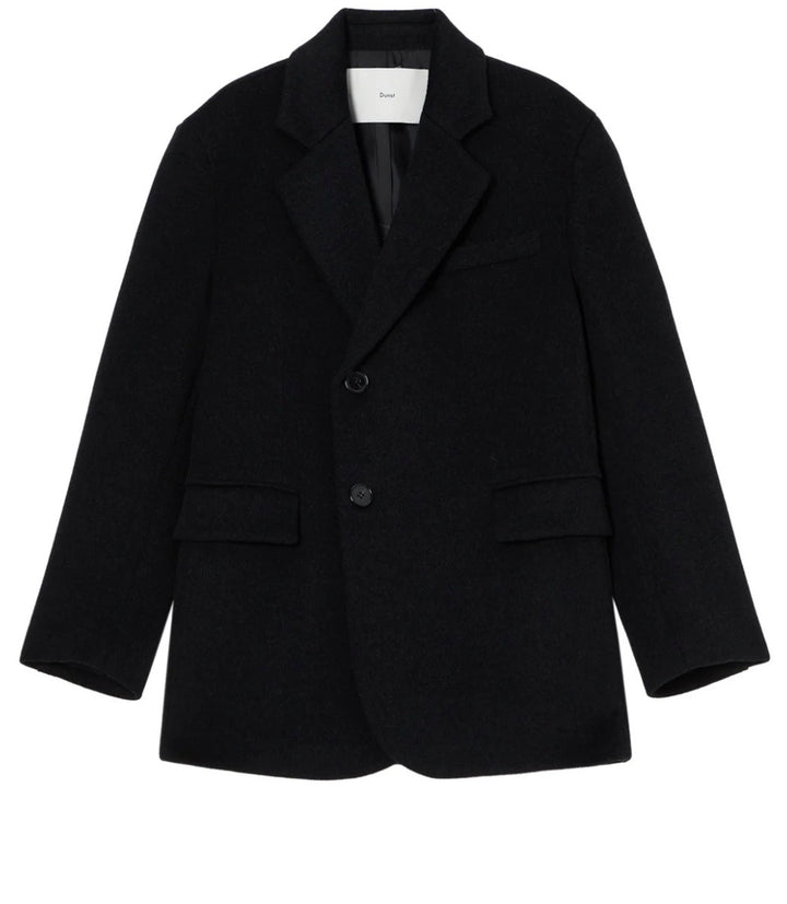 Unisex Dunst Small Black Layered Wool Blazer