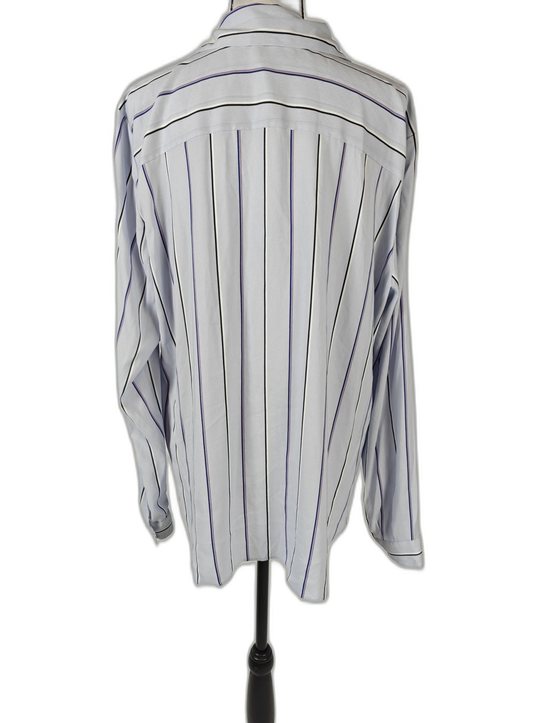 Womens Ann Taylor Button Down Shirt Blue Striped XL