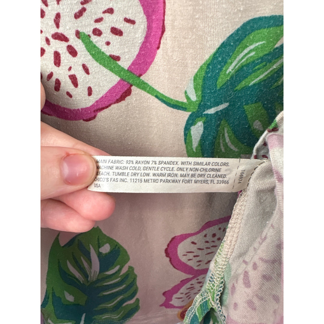 Women’s Soma Small Tan Fruit Patterned Sleep Set
